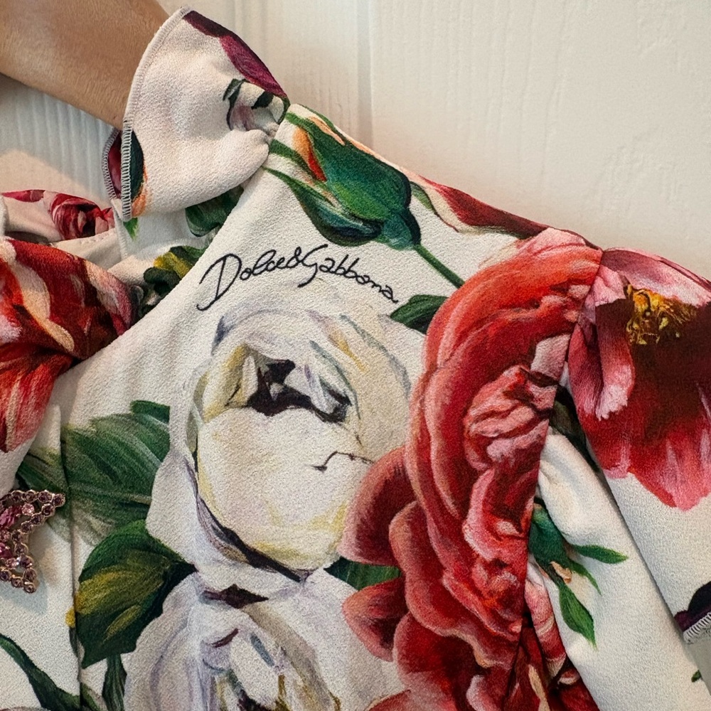 Dolce & Gabbana Multicolor Floral Mini Dress - Picture 6 of 9
